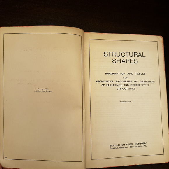 Vintage Bethlehem Manual of Steel Construction Book 1934 Structural Shapes - Picture 3 of 16